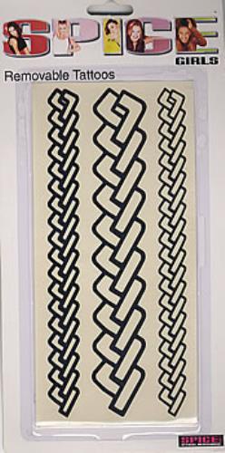 Spice Girls Removable Tattoos memorabilia UK PICMMRE351882