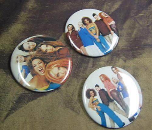 Spice Girls Set Of 3 Large Button Badges memorabilia UK PICMMSE347597