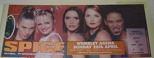 Spice Girls Spice World The Tour + ticket stub tour programme UK PICTRSP333591