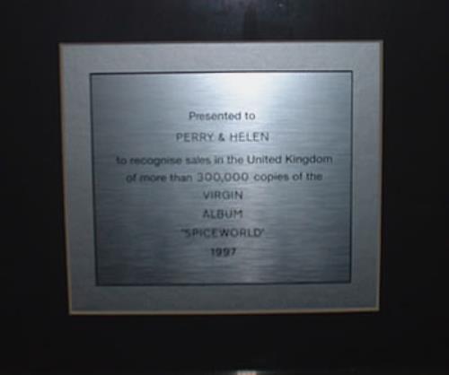 Spice Girls Spiceworld award disc UK PICAWSP309146