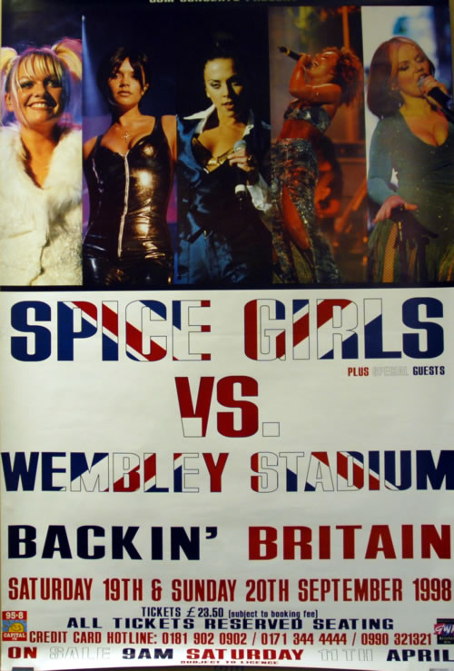 Spice Girls Vs Wembley Stadium - Backin' Britain! poster UK PICPOVS111520