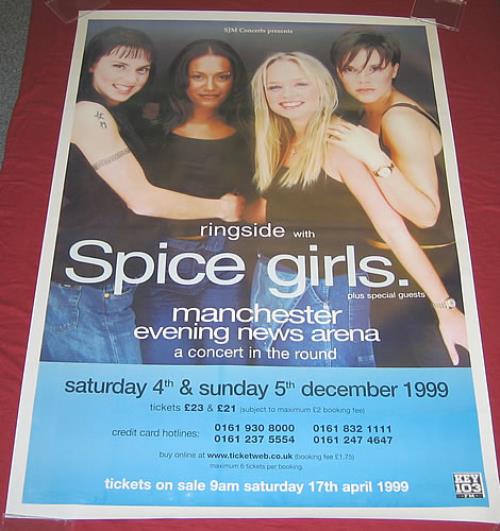 Spice Girls Manchester Gig Poster 1999 UK poster (359839)