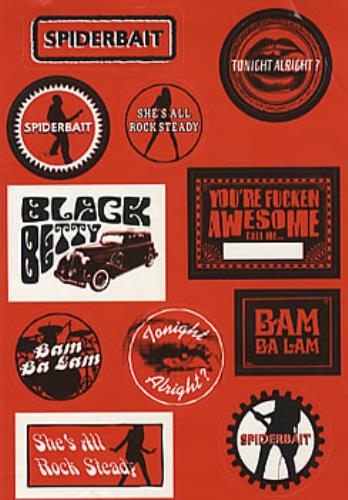 Spiderbait Sticker Sheet memorabilia UK SB8MMST313832