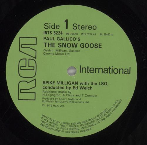 Spike Milligan The Snow Goose vinyl LP album (LP record) UK SPLLPTH858445