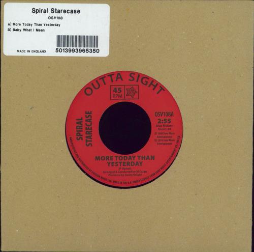 Spiral Starecase More Today Than Yesterday 7" vinyl single (7 inch record / 45) UK 3WR07MO771297