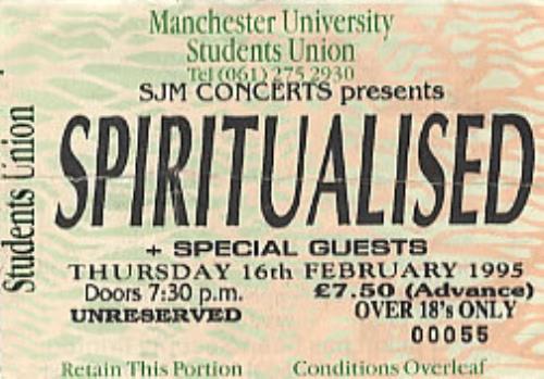 Spiritualized Concert Ticket concert ticket UK SPZTICO317404