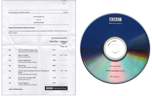 Spiritualized In Concert 763 CD album (CDLP) UK SPZCDIN368247