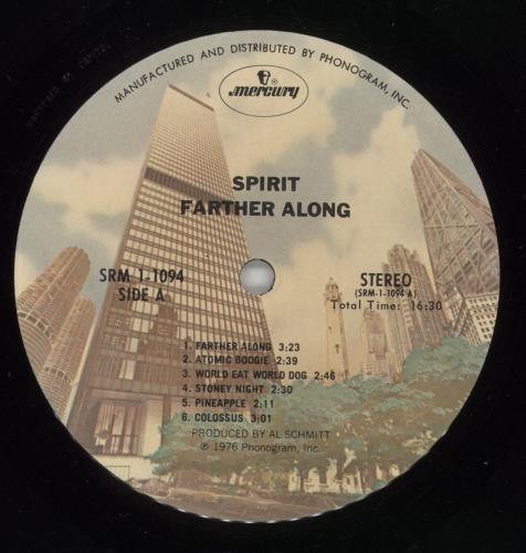 Spirit Farther Along vinyl LP album (LP record) US SRTLPFA314268