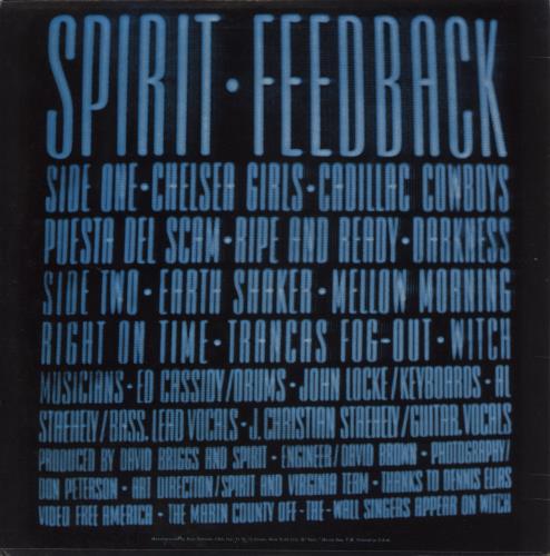 Spirit Feedback vinyl LP album (LP record) US SRTLPFE314269