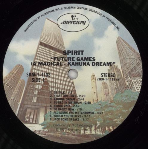 Spirit Future Games vinyl LP album (LP record) US SRTLPFU314460