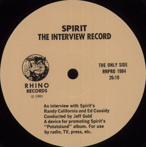 Spirit The Interview Record vinyl LP album (LP record) US SRTLPTH126508