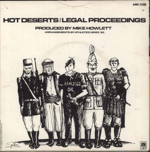 Spizz Hot Deserts 7" vinyl single (7 inch record / 45) UK SZZ07HO582857