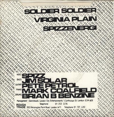 Spizz Soldier Soldier 7" vinyl single (7 inch record / 45) UK SZZ07SO239560