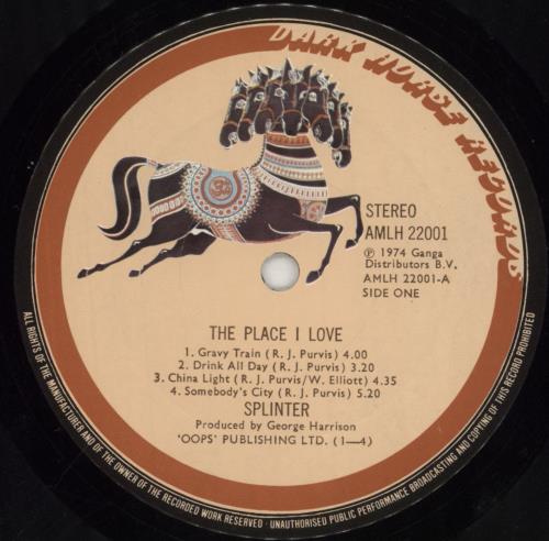 Splinter The Place I Love vinyl LP album (LP record) UK S-RLPTH601651