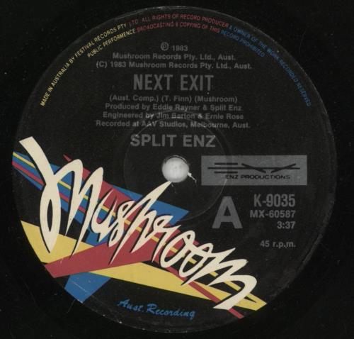 Split Enz Next Exit 7" vinyl single (7 inch record / 45) Australian ENZ07NE864877