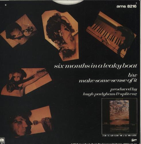 Split Enz Six Months In A Leaky Boat 7" vinyl single (7 inch record / 45) UK ENZ07SI160207