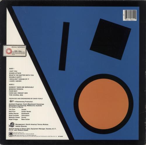 Split Enz True Colours - Blue Sleeve - Laser Etched vinyl LP album (LP record) US ENZLPTR882329