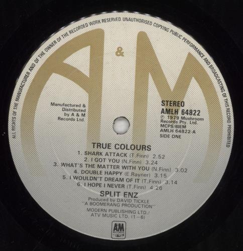 Split Enz True Colours - Purple P/S vinyl LP album (LP record) UK ENZLPTR660351