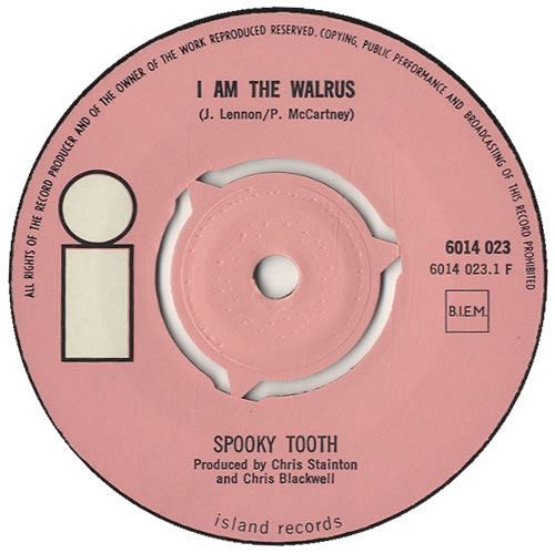 Spooky Tooth I Am The Walrus 7" vinyl single (7 inch record / 45) Dutch OOK07IA598948