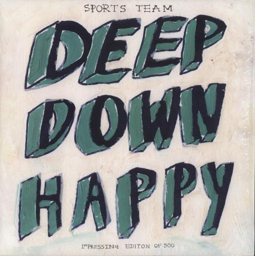 Sports Team Deep Down Happy - 1st Pressing - Green Vinyl vinyl LP album (LP record) UK 1T3LPDE876006