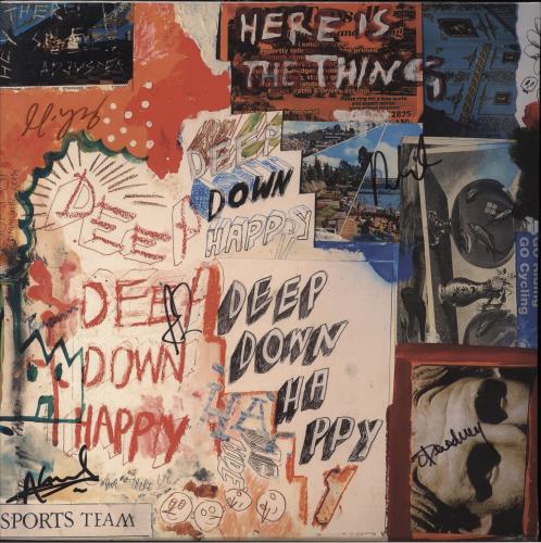 Sports Team Deep Down Happy - Blue Vinyl - Autographed - Sealed vinyl LP album (LP record) UK 1T3LPDE877115