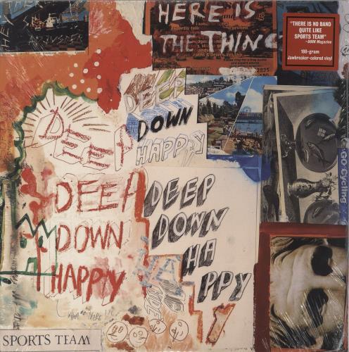 Sports Team Deep Down Happy - White with Multicolor Splatter Vinyl + UK/EU sleeve - Sealed vinyl LP album (LP record) US 1T3LPDE879051