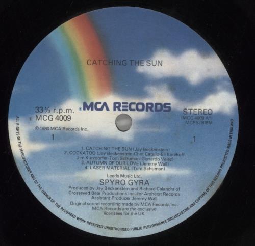 Spyro Gyra Catching The Sun vinyl LP album (LP record) UK S-GLPCA292656