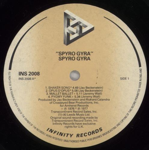 Spyro Gyra Spyro Gyra vinyl LP album (LP record) UK S-GLPSP292657