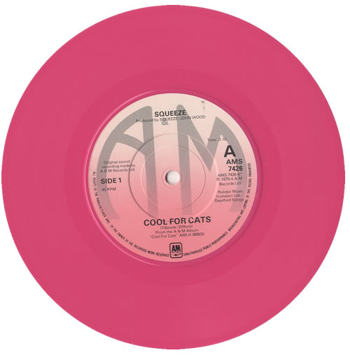 Squeeze Cool For Cats - Pink Vinyl 7" vinyl single (7 inch record / 45) UK SQU07CO538047