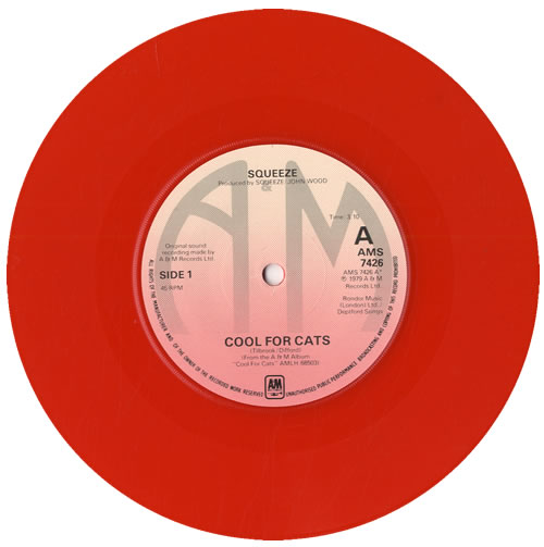 Squeeze Cool For Cats - P/S - Red 7" vinyl single (7 inch record / 45) UK SQU07CO562315