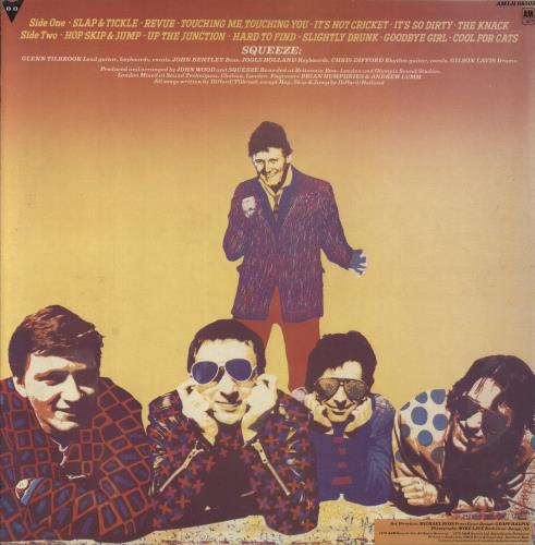 Squeeze Cool For Cats - Yellow P/S - Promo Stickered vinyl LP album (LP record) UK SQULPCO849094