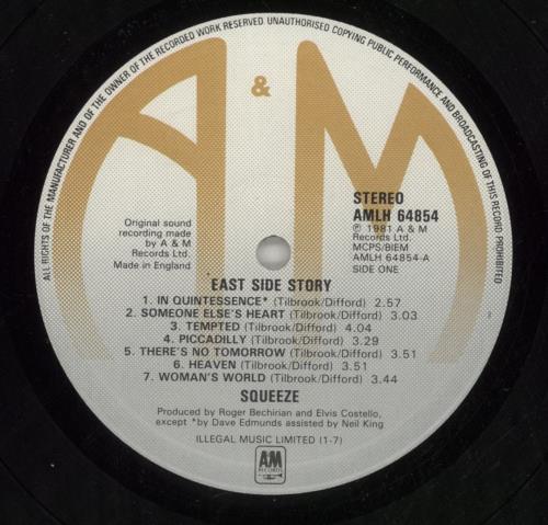 Squeeze East Side Story - Pricebusters Sticker vinyl LP album (LP record) UK SQULPEA869134