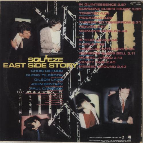 Squeeze East Side Story vinyl LP album (LP record) Portuguese SQULPEA870295