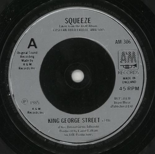 Squeeze King George Street 7" vinyl single (7 inch record / 45) UK SQU07KI179185