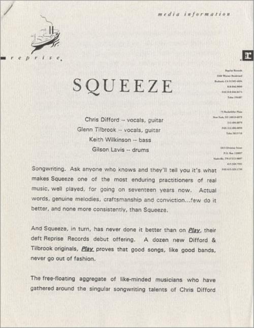 Squeeze Play media press pack US SQUPPPL203545