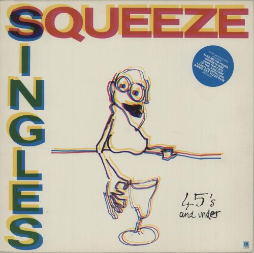 Squeeze Singles - 45's And Under - Promo Stamped vinyl LP album (LP record) UK SQULPSI526396