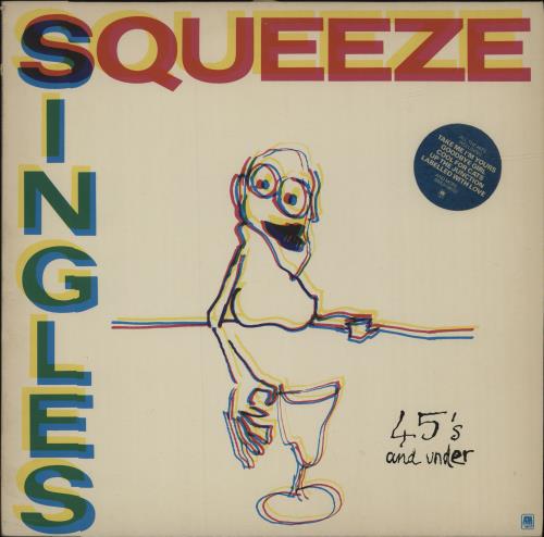 Squeeze Singles - 45's And Under - Sticker + Insert vinyl LP album (LP record) UK SQULPSI553402