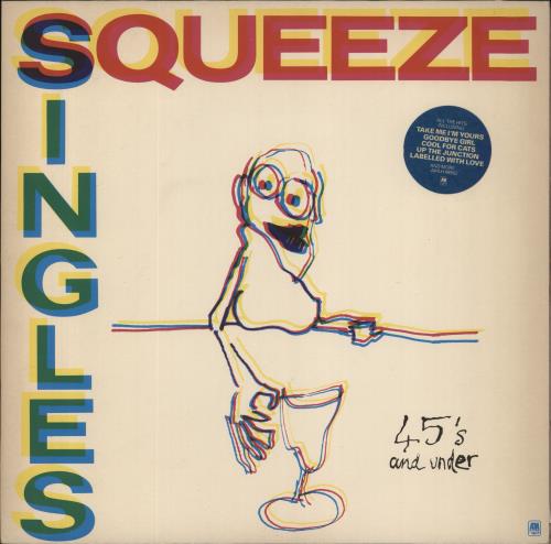 Squeeze Singles - 45's And Under - Sticker on Sleeve vinyl LP album (LP record) UK SQULPSI271530
