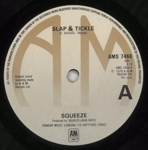 Squeeze Slap & Tickle - P/S 7" vinyl single (7 inch record / 45) UK SQU07SL550596