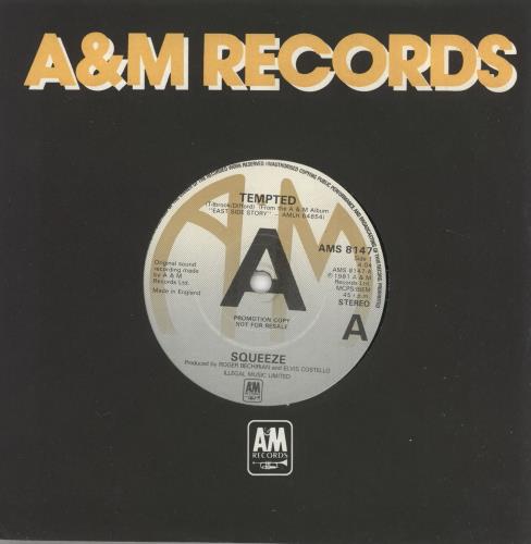 Squeeze Tempted 7" vinyl single (7 inch record / 45) UK SQU07TE731155