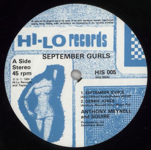 Squire September Gurls 12" vinyl single (12 inch record / Maxi-single) UK IRE12SE885466