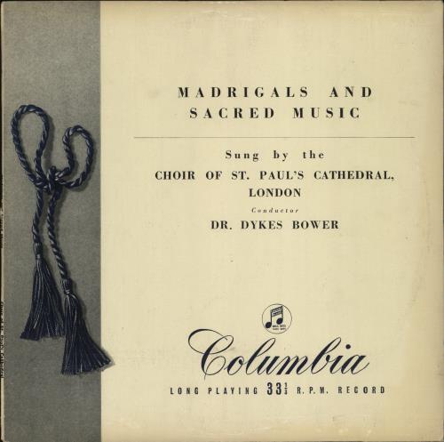 St. Paul's Cathedral Choir Madrigals And Sacred Music vinyl LP album (LP record) UK Y1ALPMA845433