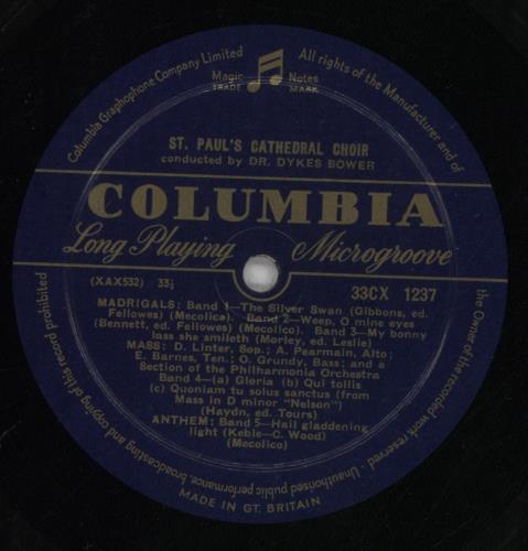 St. Paul's Cathedral Choir Madrigals And Sacred Music vinyl LP album (LP record) UK Y1ALPMA845433