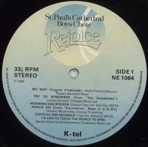 St. Paul's Cathedral Choir Rejoice vinyl LP album (LP record) UK Y1ALPRE862350