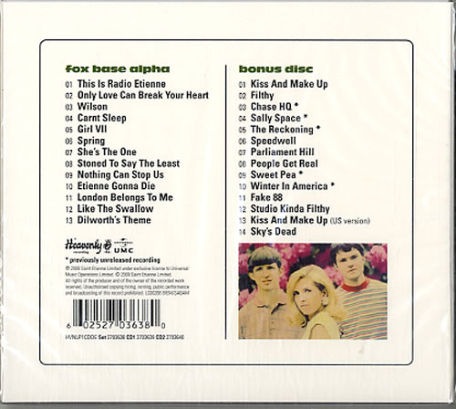 St Etienne Foxbase Alpha 2 CD album set (Double CD) UK ETI2CFO469521