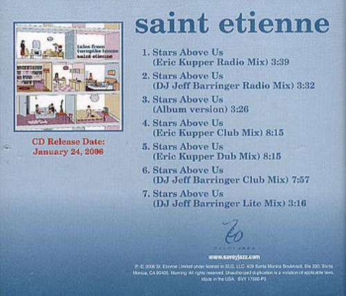 St Etienne Stars Above Us CD single (CD5 / 5") US ETIC5ST352372