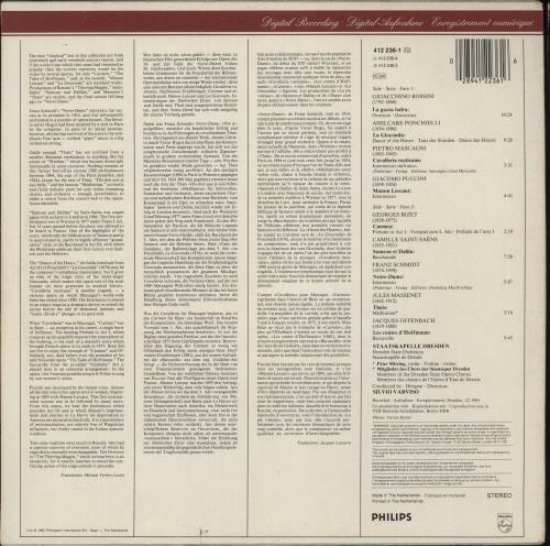 Staatskapelle Dresden Overtures & Intermezzi vinyl LP album (LP record) Dutch 8XALPOV874956