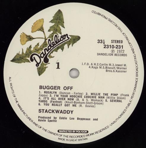 Stack Waddy Bugger Off! vinyl LP album (LP record) UK SWYLPBU450964