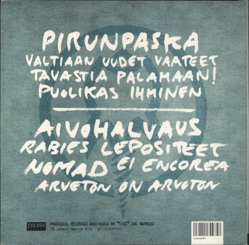 Stam1na Nocebo vinyl LP album (LP record) Finnish 7XALPNO862055