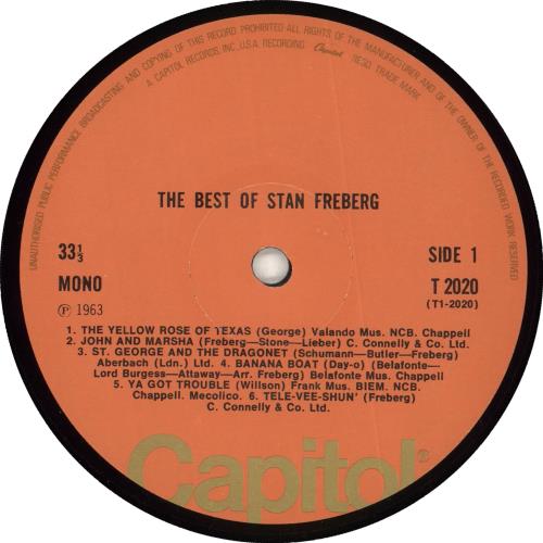 Stan Freberg The Best Of vinyl LP album (LP record) UK S60LPTH707690